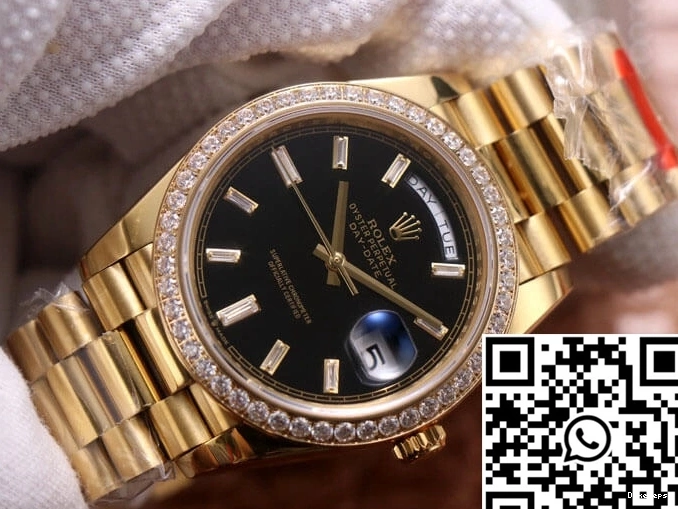 Factory EW Day-Date Yellow Black Dial M228348RBR-0001 Rolex Gold 1114